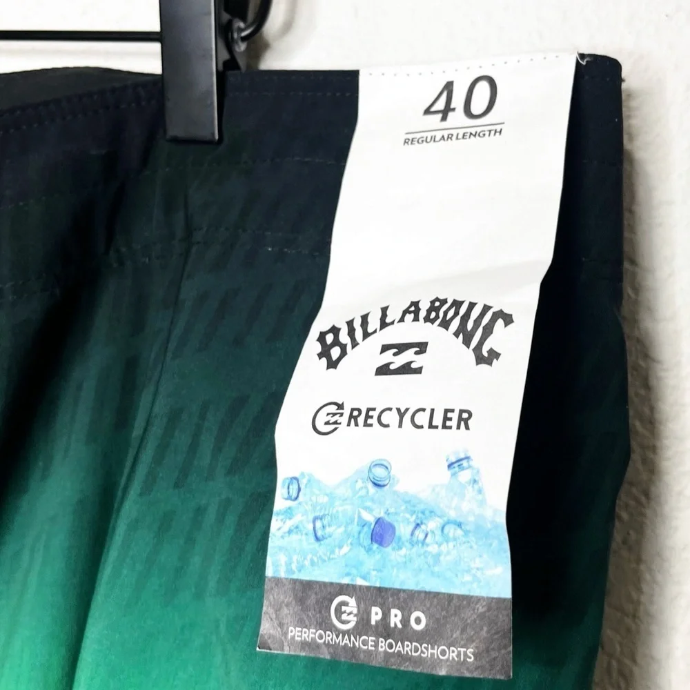 NWT Billabong Fluid Pro Swim Trunks Recycler Boardshorts 20
